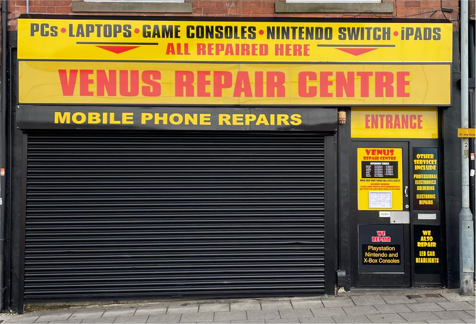 Venus Repair Centre - New Shop Frontage Signage